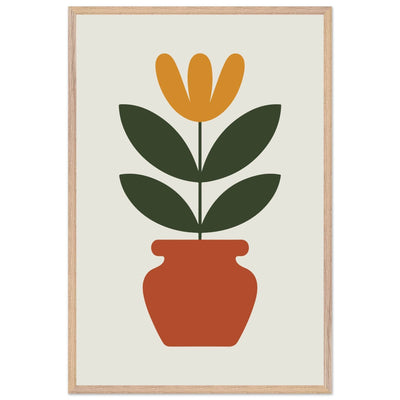 Abstract Potted Floral Art - Vibrantwalls