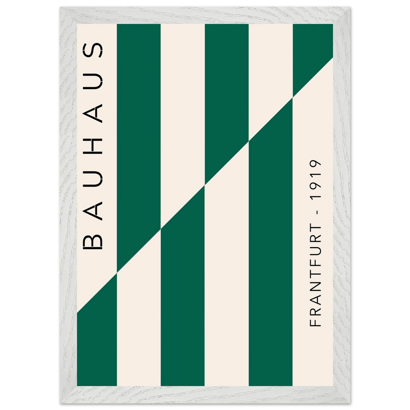 Bauhaus Emerald Green & Cream Modern - Vibrantwalls