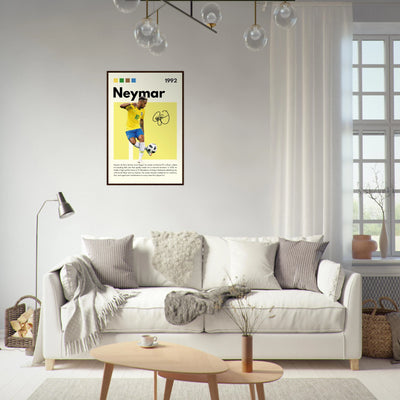 Neymar Jr. Brazilian Football Legend Framed Poster – Vibrant Pop Art Football Print Vibrantwalls