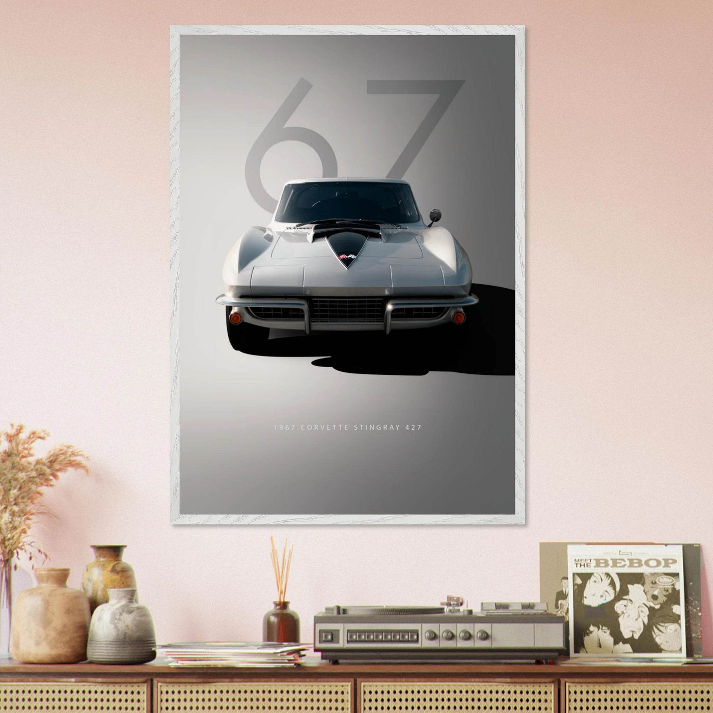 1967 Corvette Stingray 427 Framed Poster | Iconic Automotive Art, Ready-to-Hang - Vibrantwalls