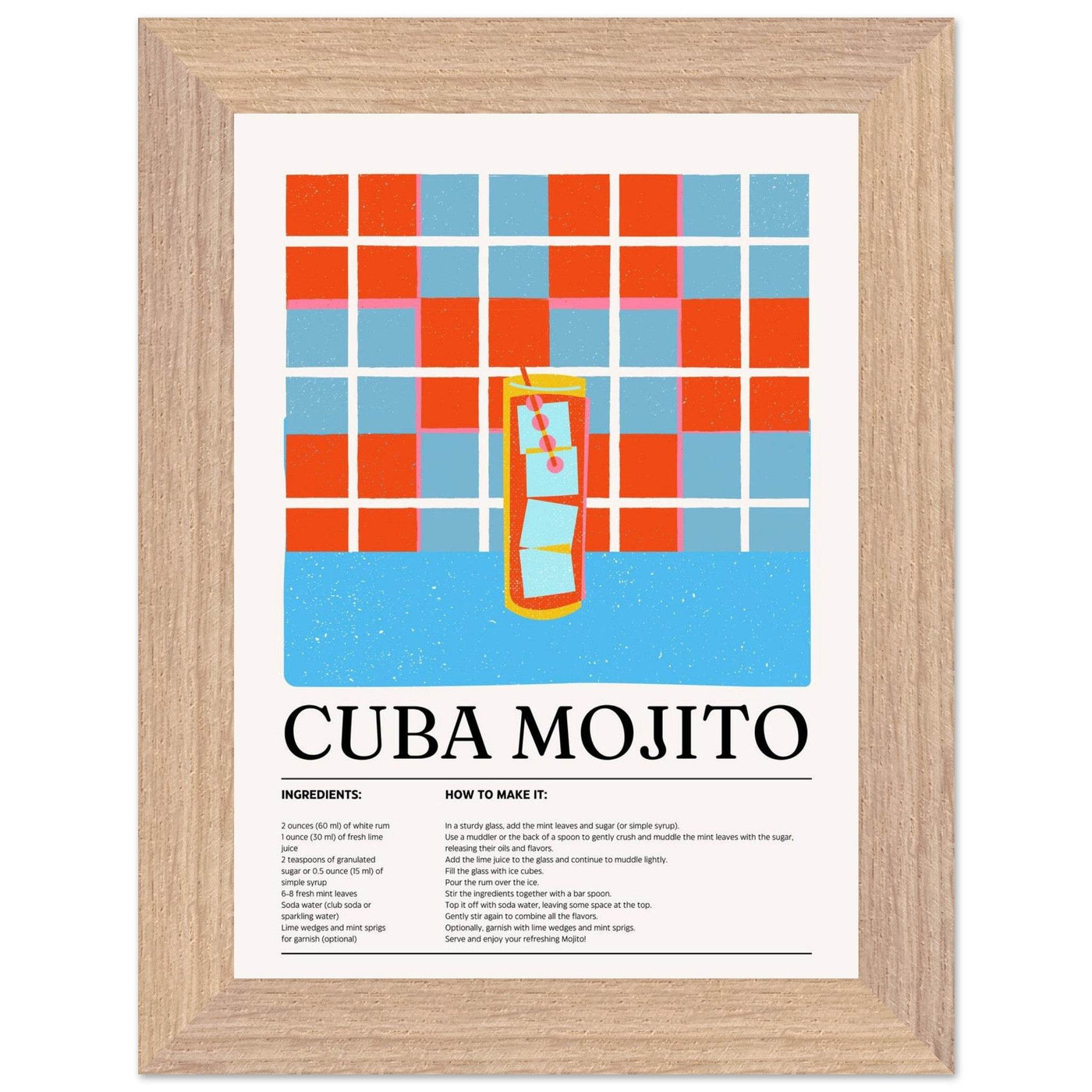 Cuba Mojito Cocktail Recipe - Vibrantwalls