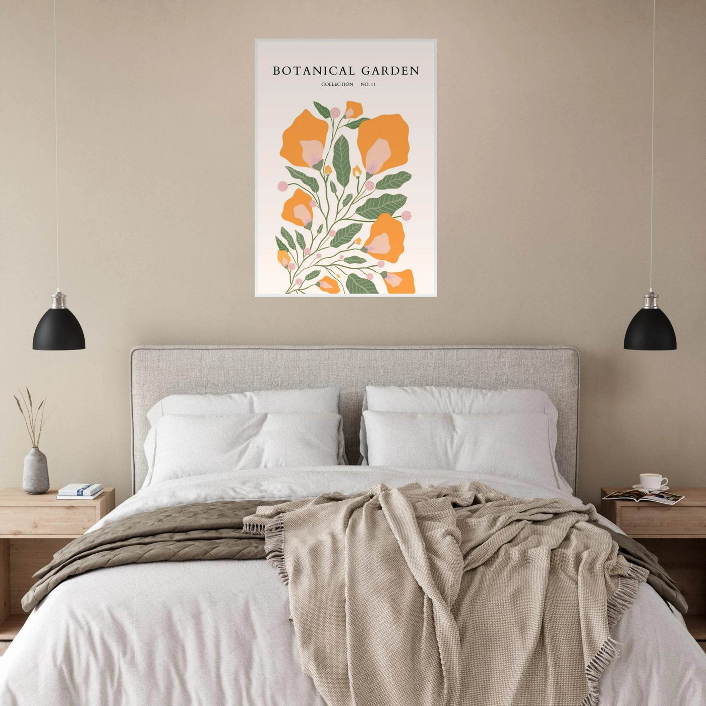 Botanical Garden Collection Framed Poster – Warm Floral Art Print | Ready-to-Hang in Various Sizes & Frame Styles - Vibrantwalls