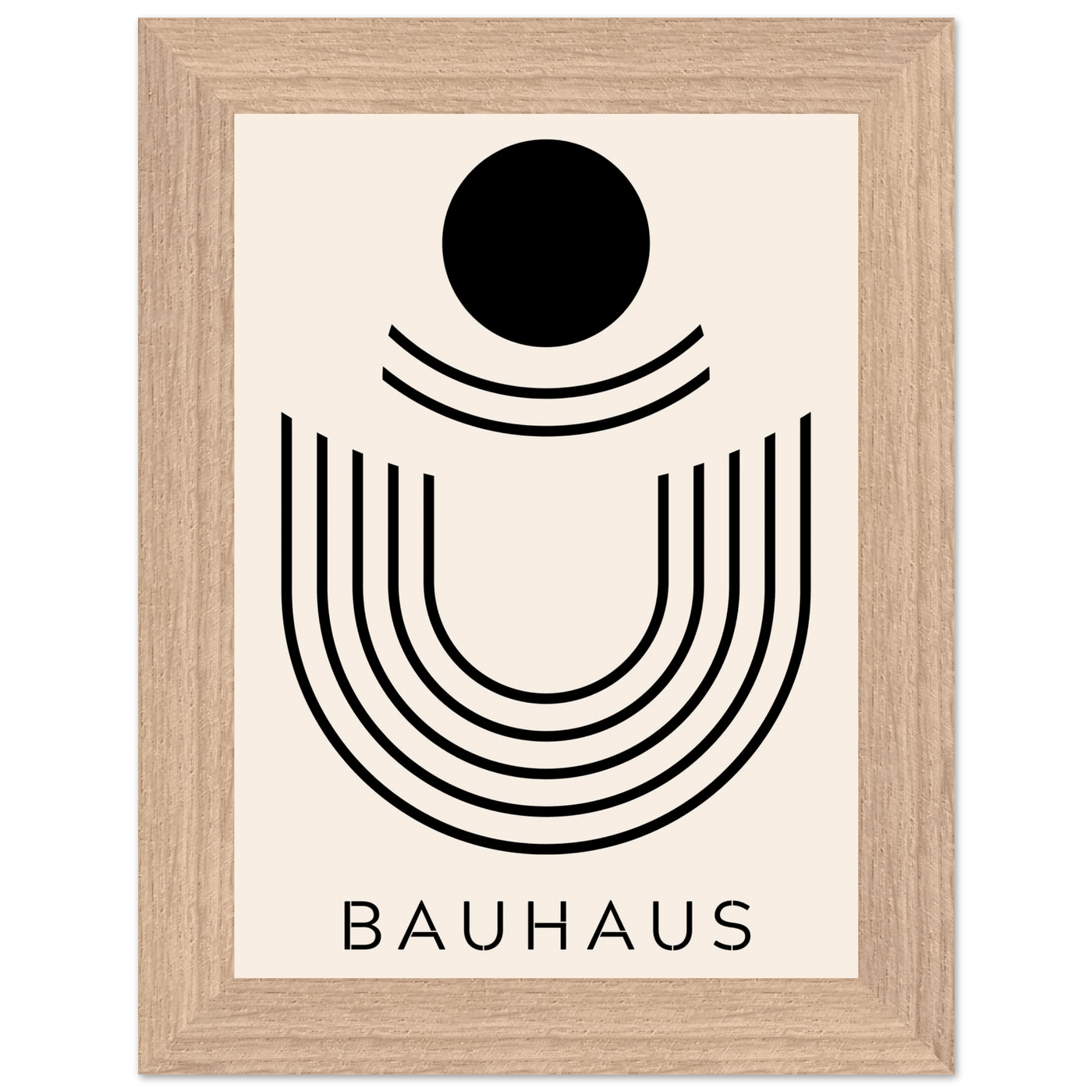 Bauhaus Black & Beige Abstract - Vibrantwalls