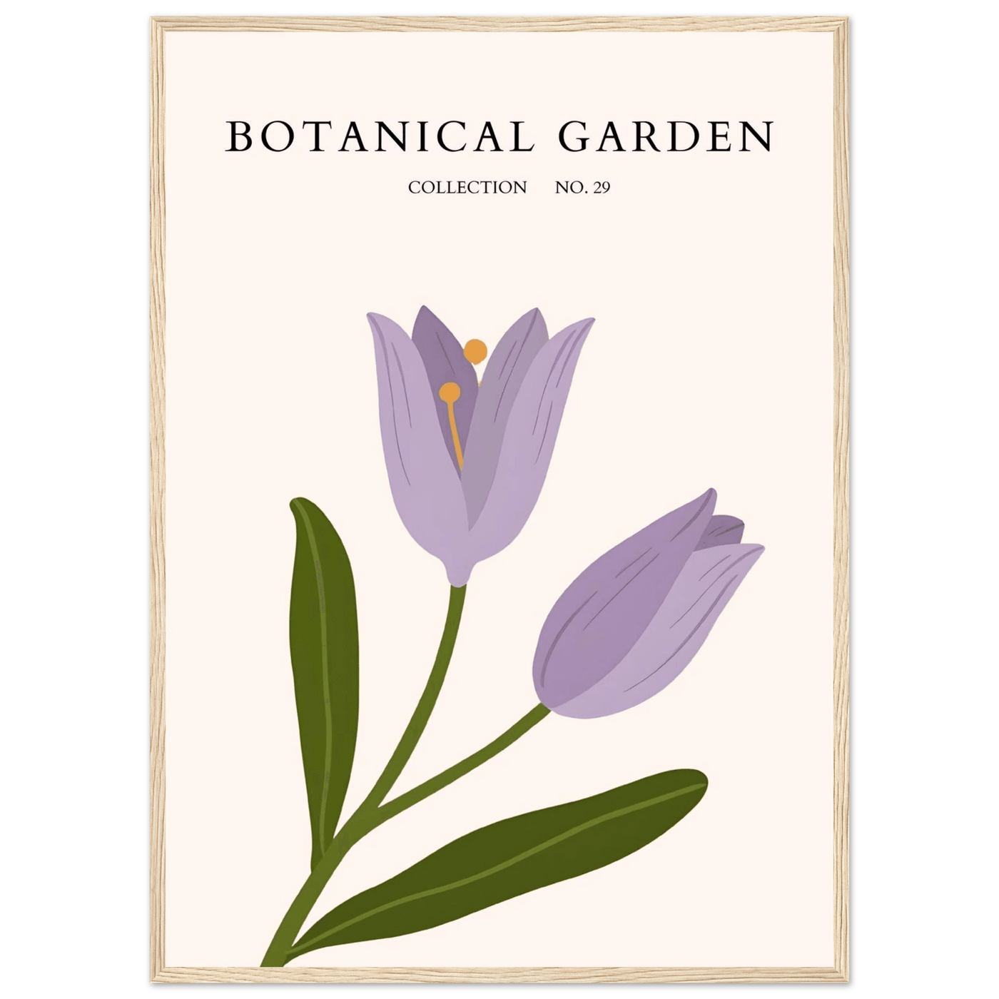 Botanical Garden Lavender Bloom Minimalist Framed Art - Vibrantwalls