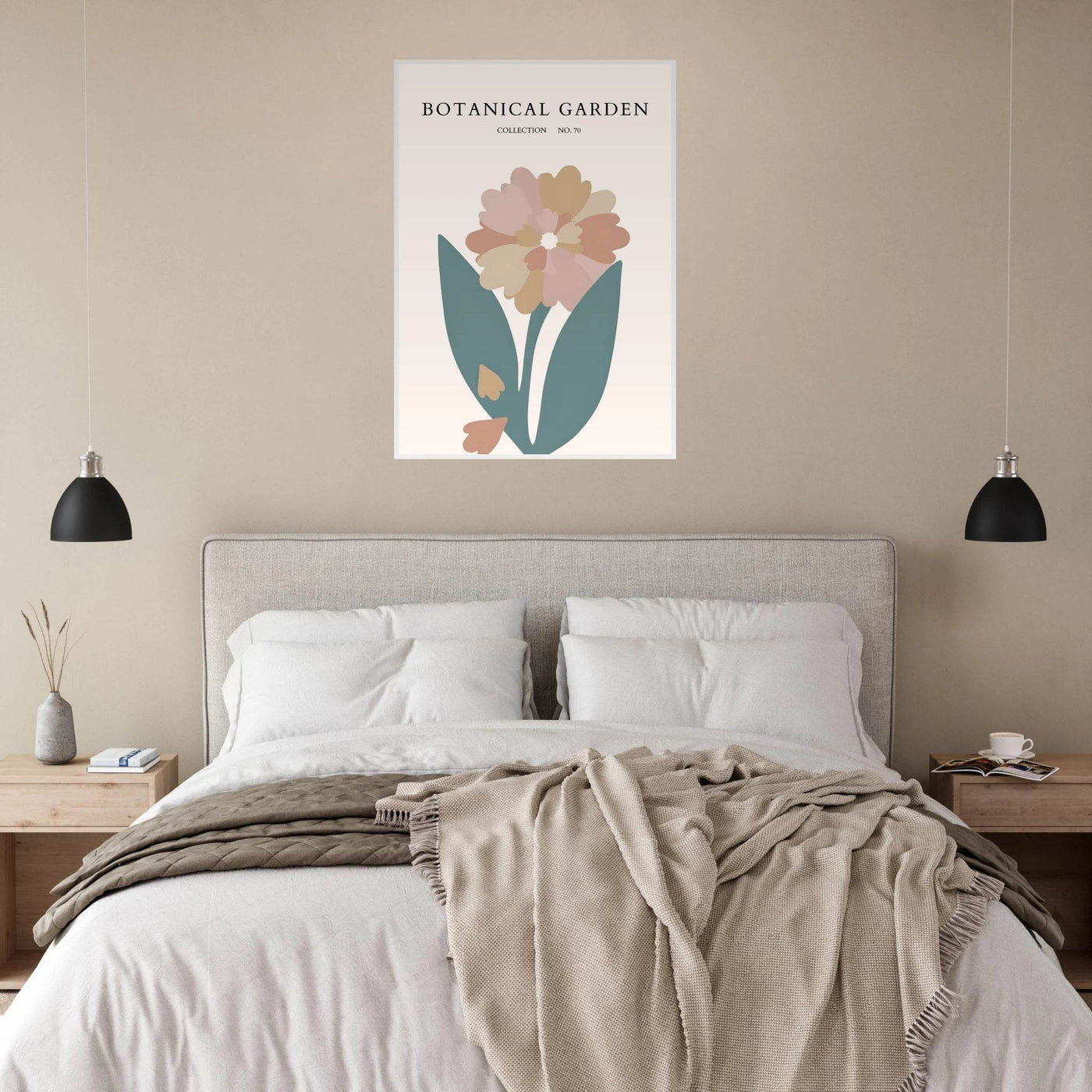 Botanical Garden Framed Poster – Gentle Floral Art Print | Soft Palette Home Decor | Ready-to-Hang - Vibrantwalls