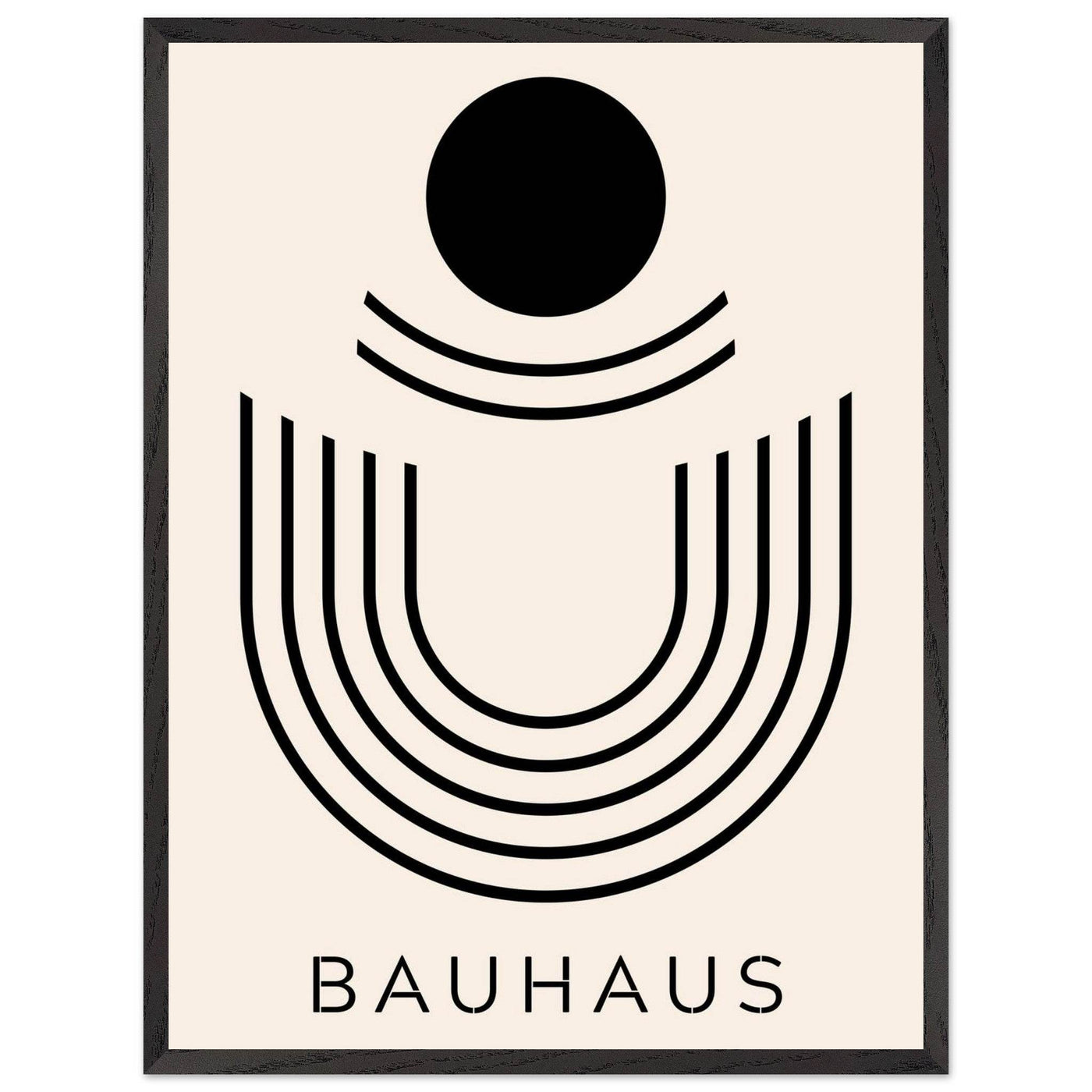 Bauhaus Black & Beige Abstract - Vibrantwalls
