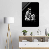 Notorious King Scribble Art Acrylic Print – Vibrant Modern Wall Art in Various Sizes - Vibrantwalls