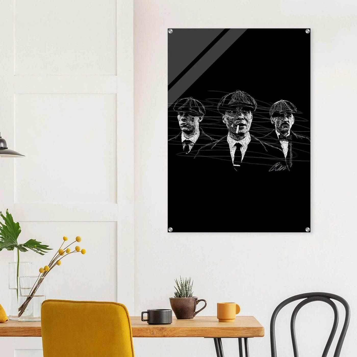 Peaky Blinders Inspired Acrylic Print – Iconic Black & White Art, Durable & Modern Wall Decor