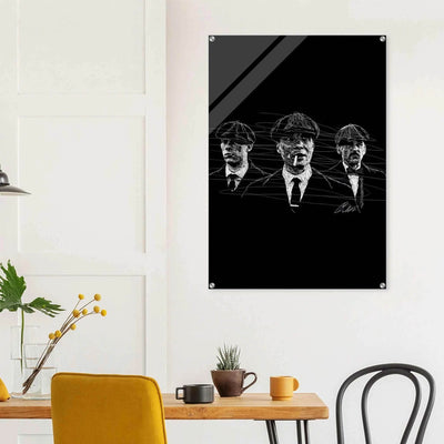 Peaky Blinders Inspired Acrylic Print – Iconic Black & White Art, Durable & Modern Wall Decor