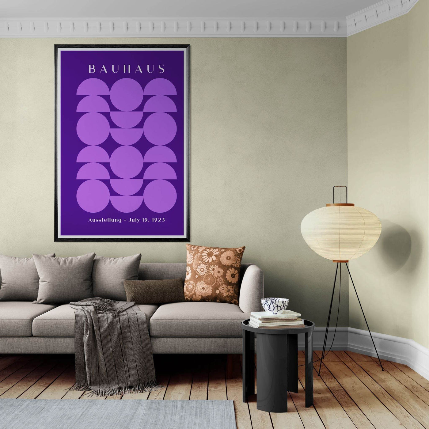 Bauhau 1923 Purple Geometric - Vibrantwalls
