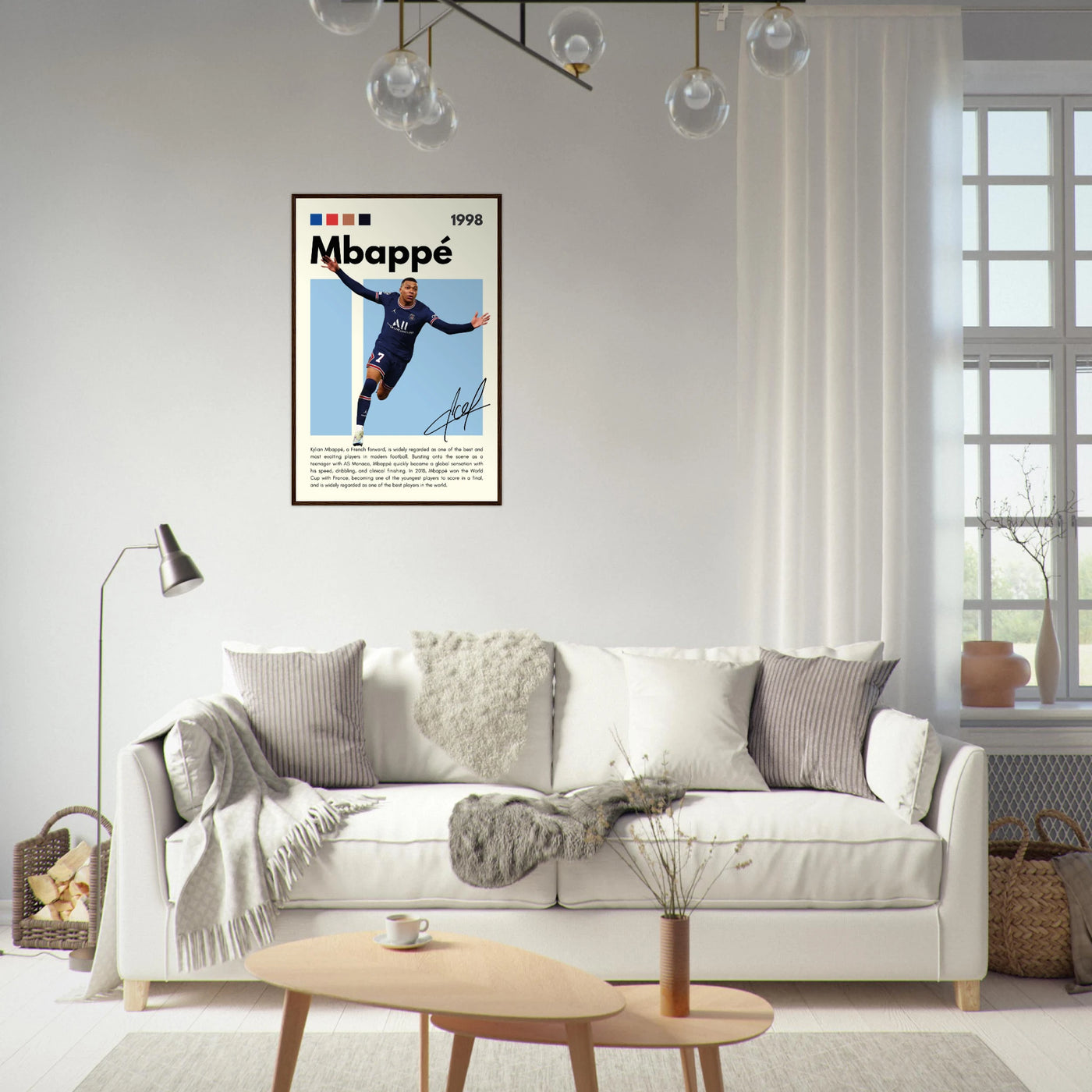 Kylian Mbappé PSG Soccer Framed Football Poster Vibrantwalls