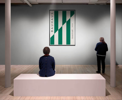Bauhaus Emerald Green & Cream Modern - Vibrantwalls