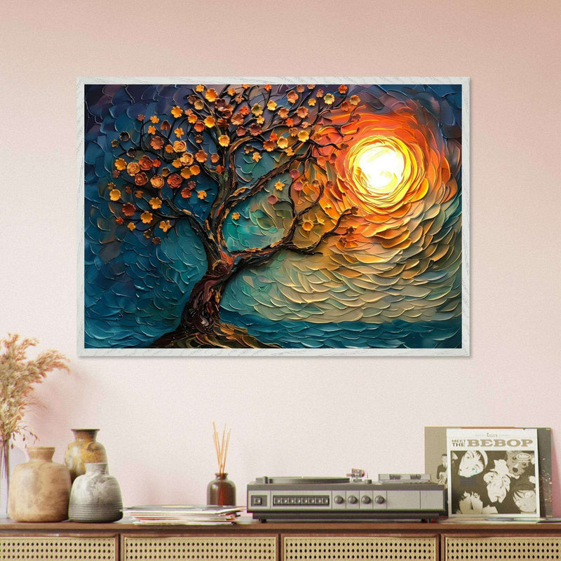 Tree of Life Textured Sunset Palette - Vibrantwalls