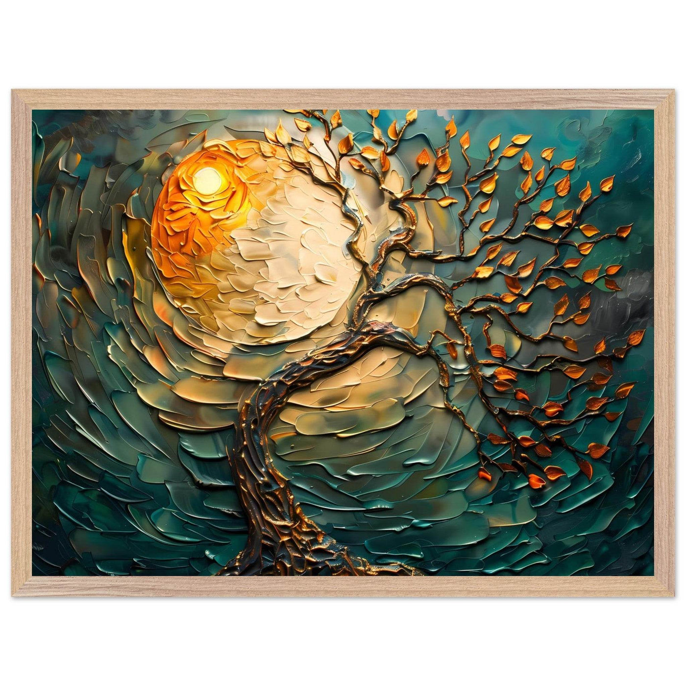 Golden Sunset Emerald Tree of Life Jewelry - Vibrantwalls