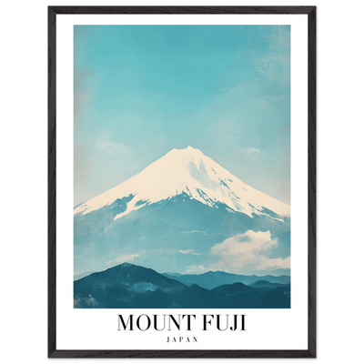Mount Fuji Japan Framed Poster – Serene Vintage Travel Wall Art with Wooden Frame - Vibrantwalls