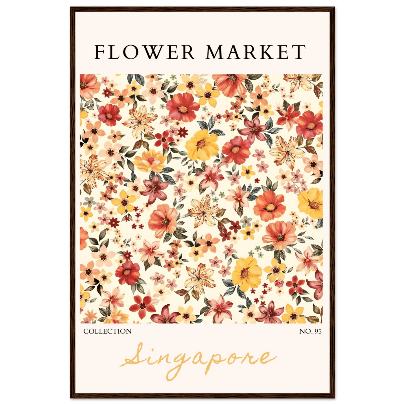 Flower Market Collection Framed Posters – Vibrant Floral Art Prints | Ready-to-Hang in Your Choice of Frame - Vibrantwalls