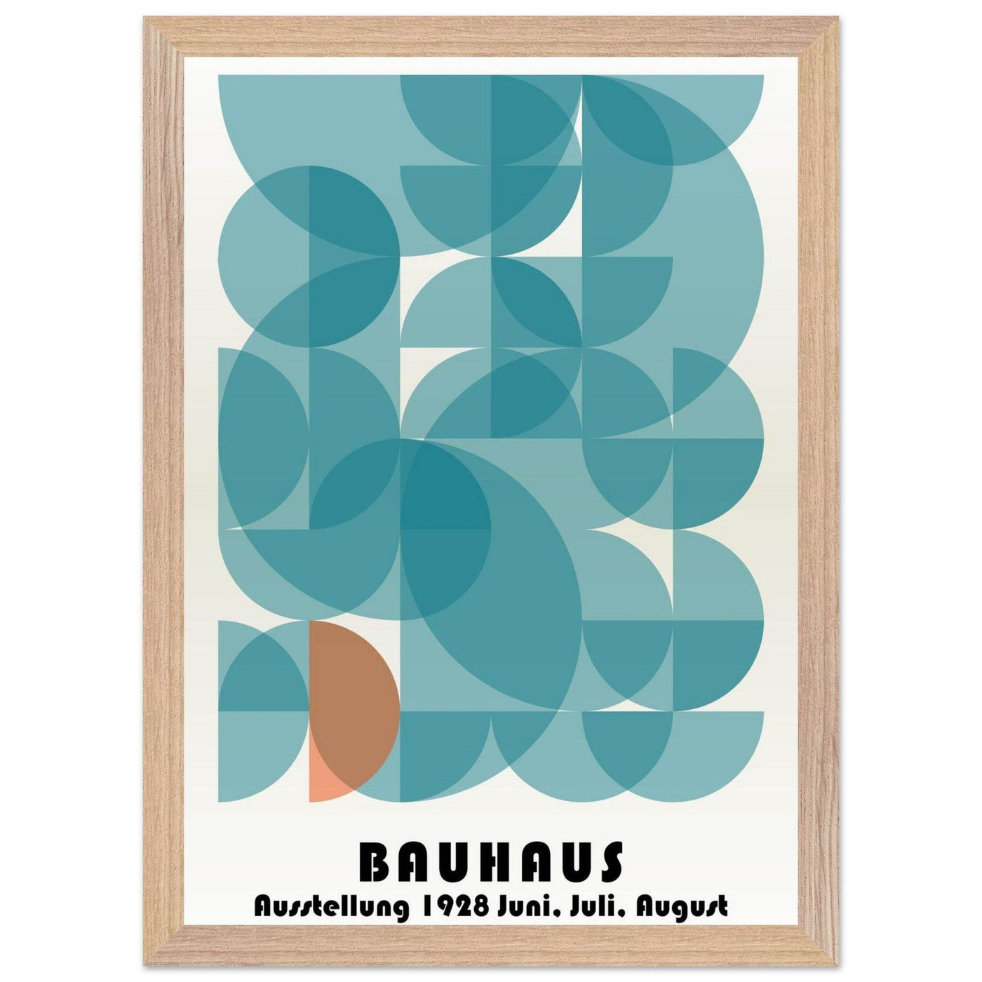 Bauhaus Geometric Art Decor in Teal & Orange – Stylish Modern Decor for Trendy Spaces - Vibrantwalls