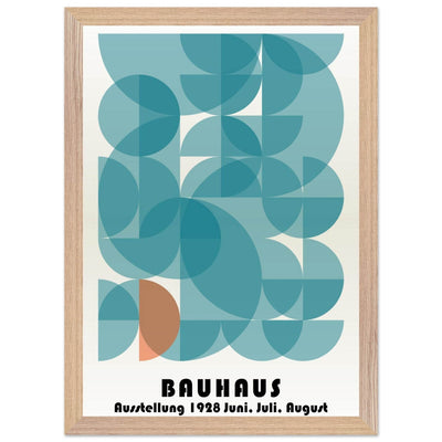 Bauhaus Geometric Art Decor in Teal & Orange – Stylish Modern Decor for Trendy Spaces - Vibrantwalls