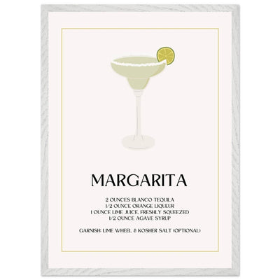 Margarita Cocktail Recipe Tequila Lime Salt Rim - Vibrantwalls
