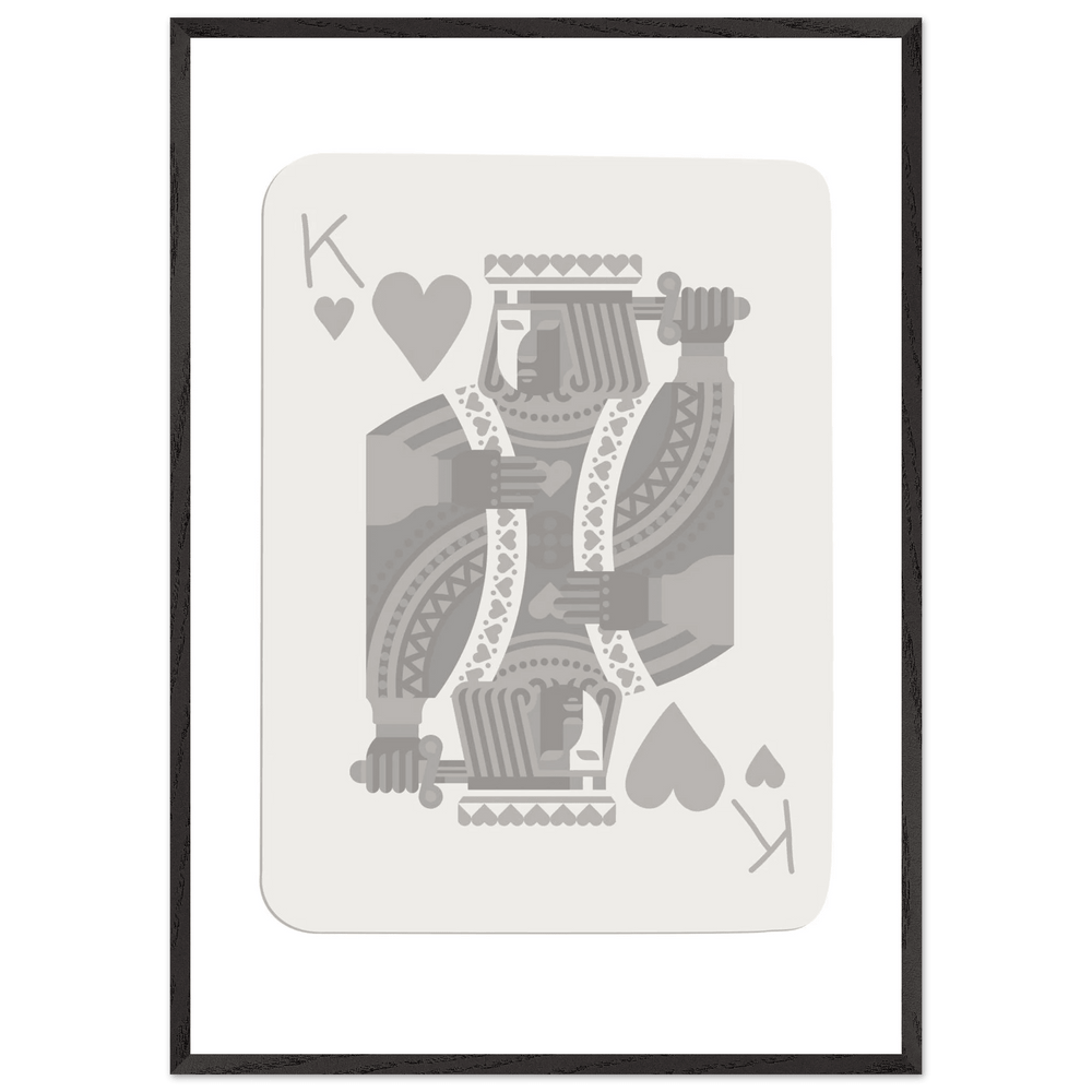 King of Hearts Poker Card Print - Vibrantwalls