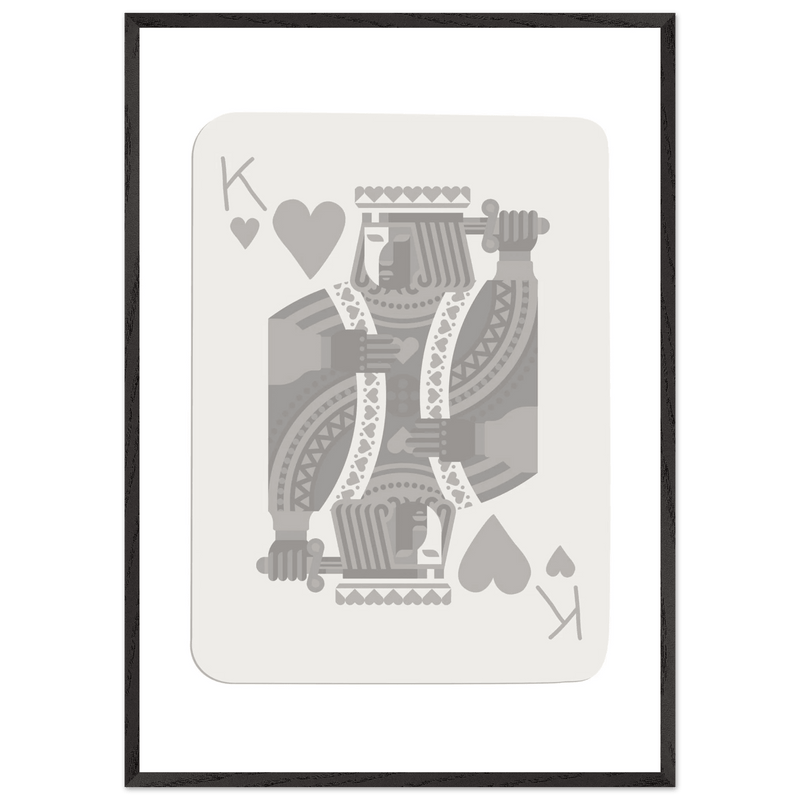 King of Hearts Poker Card Print - Vibrantwalls