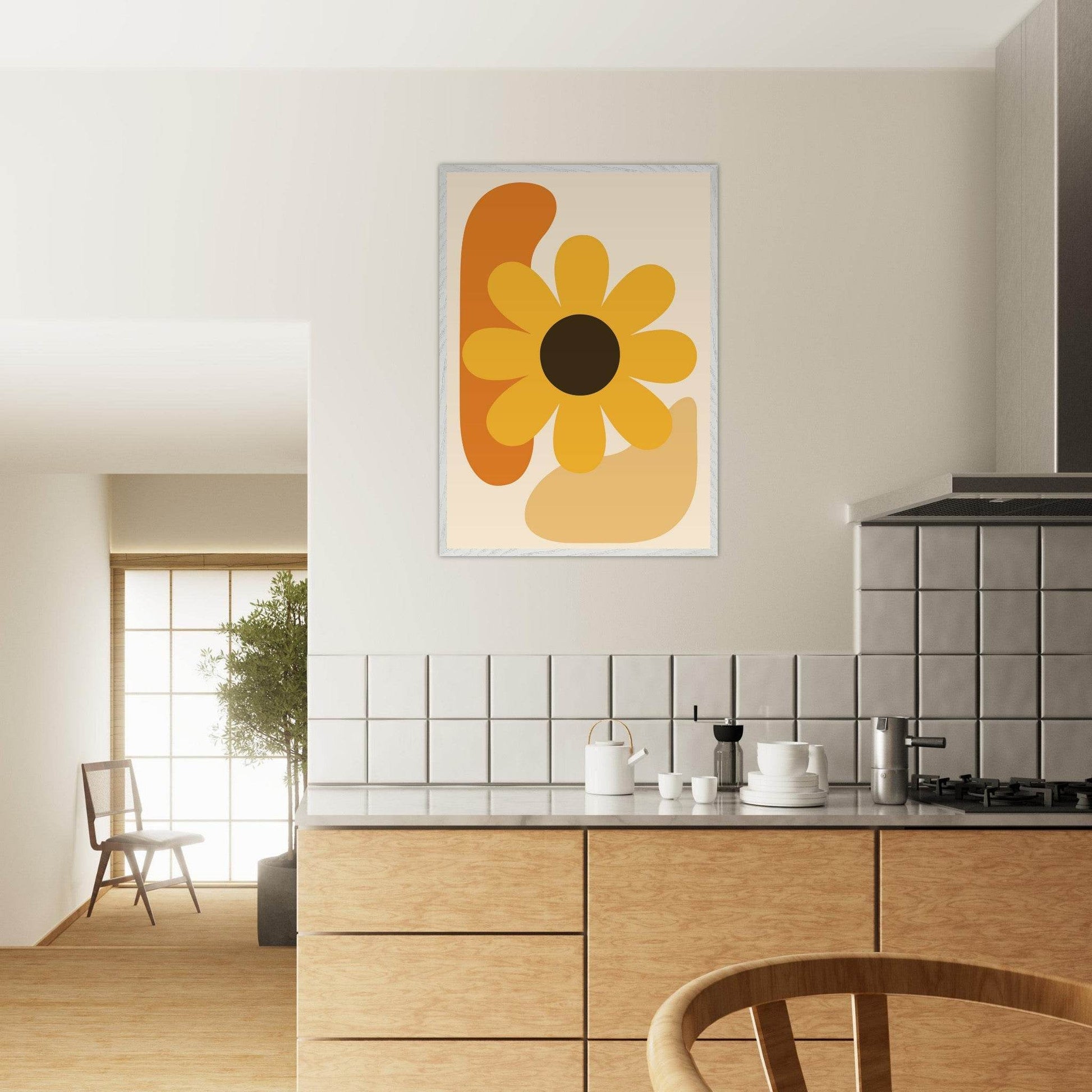 Daisy Bloom Floral Abstract Botanical Wall Art - Vibrantwalls