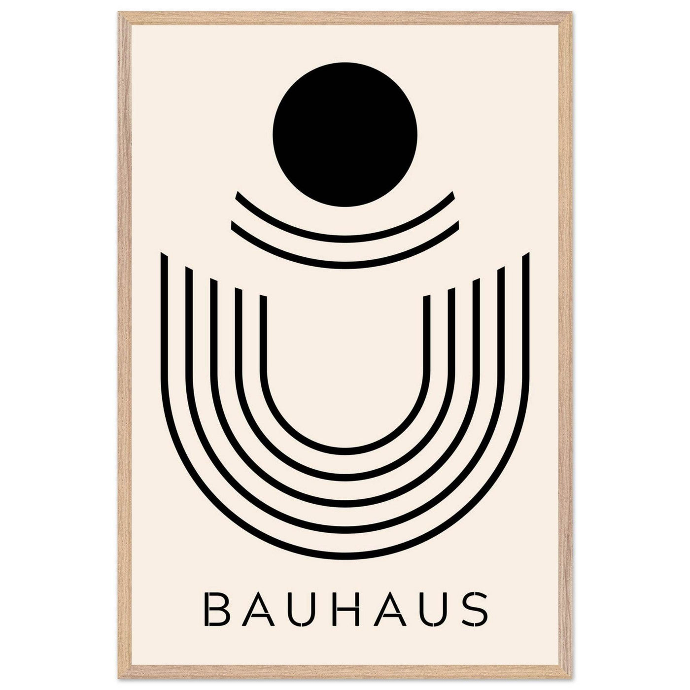 Bauhaus Black & Beige Abstract - Vibrantwalls