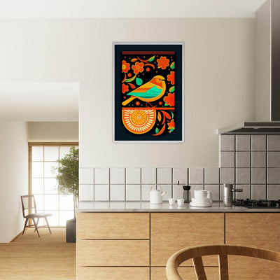 Vibrant Folk Bird Art - Vibrantwalls