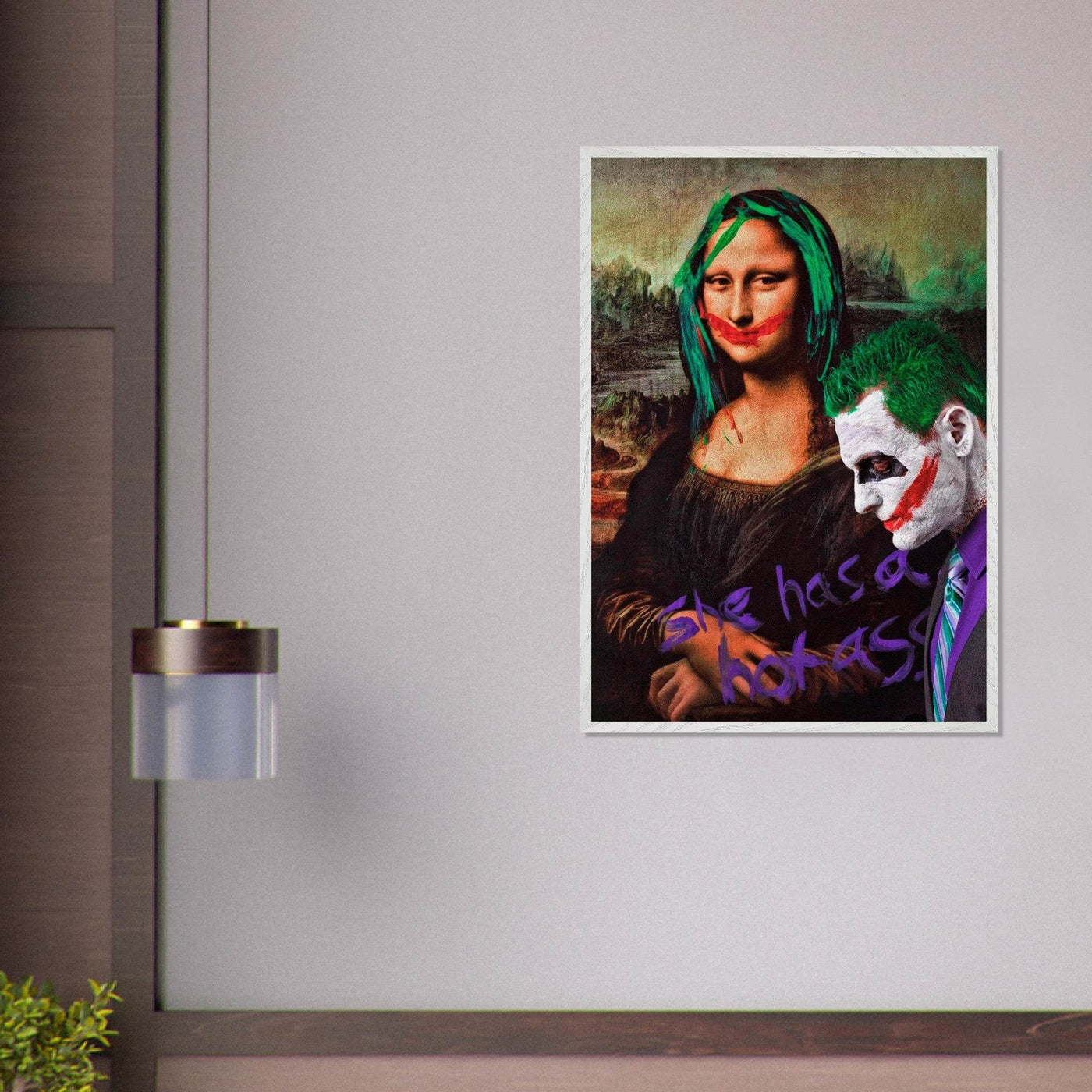 Joker & Mona Lisa Pop Art Mounted Framed Poster – Edgy, Eco-Friendly, & Ready to Hang in Your Choice of Frame & Size - Vibrantwalls