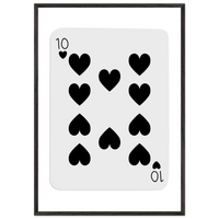 Ten of Hearts Custom Playing Cards Framed Poster Wall Art - Vibrantwalls