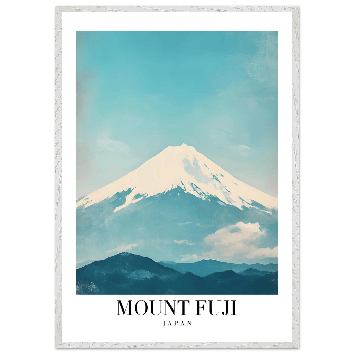 Mount Fuji Japan Framed Poster – Serene Vintage Travel Wall Art with Wooden Frame - Vibrantwalls