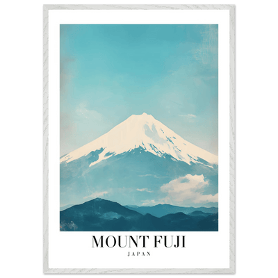 Mount Fuji Japan Framed Poster – Serene Vintage Travel Wall Art with Wooden Frame - Vibrantwalls