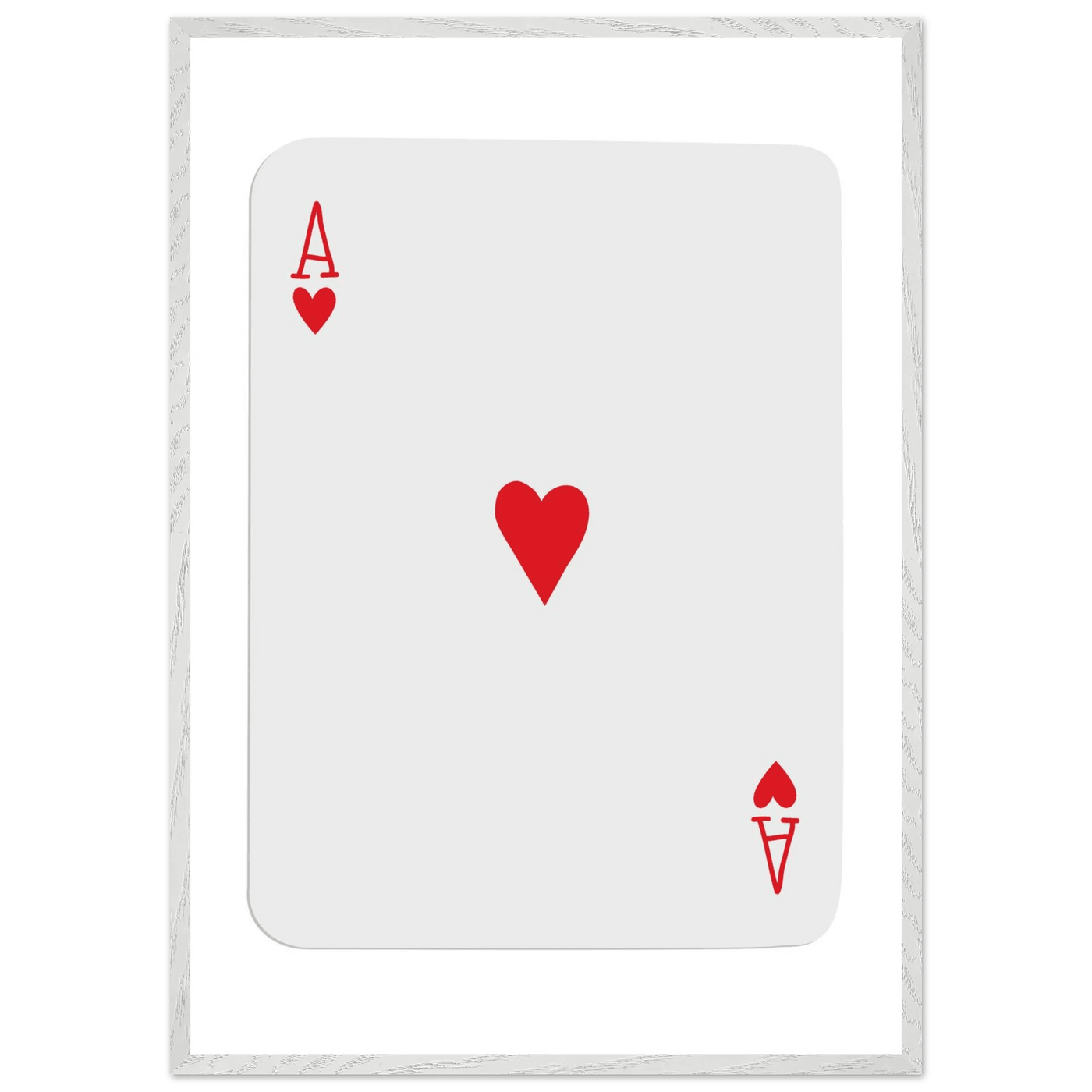 Ace of Hearts Poker Card Print - Framed Wall Art, Eco-Friendly Wood Frame in Your Choice of Style - Vibrantwalls