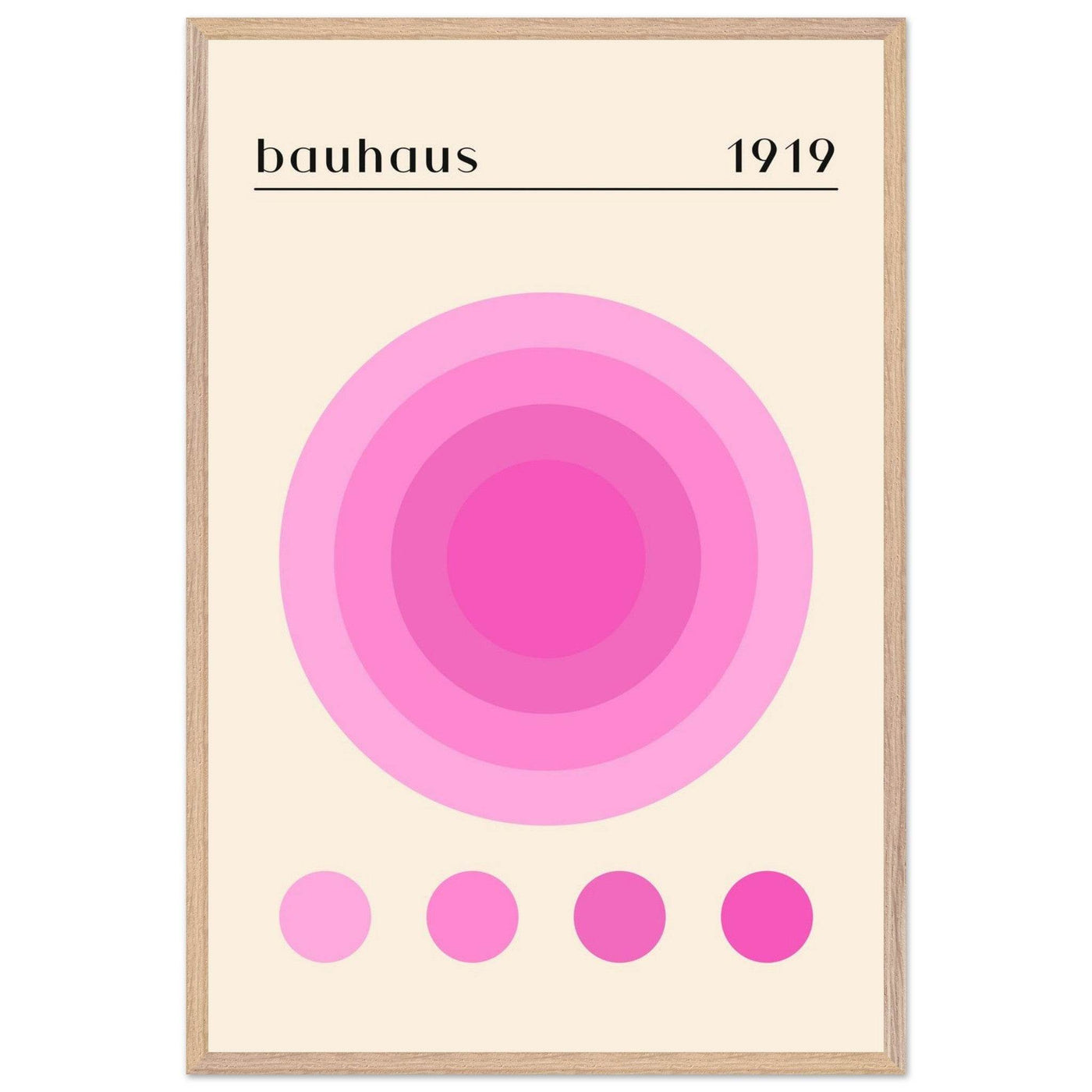 Bauhaus Pink Gradient Circle - Vibrantwalls