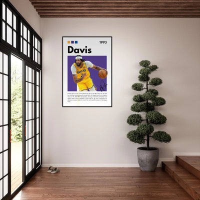 Anthony Davis Lakers Modern Basketball Art Print Vibrantwalls