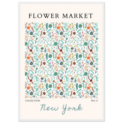 Flower Market New York Framed Poster – Whimsical Floral Art Print | Ready-to-Hang in Your Choice of Frame - Vibrantwalls