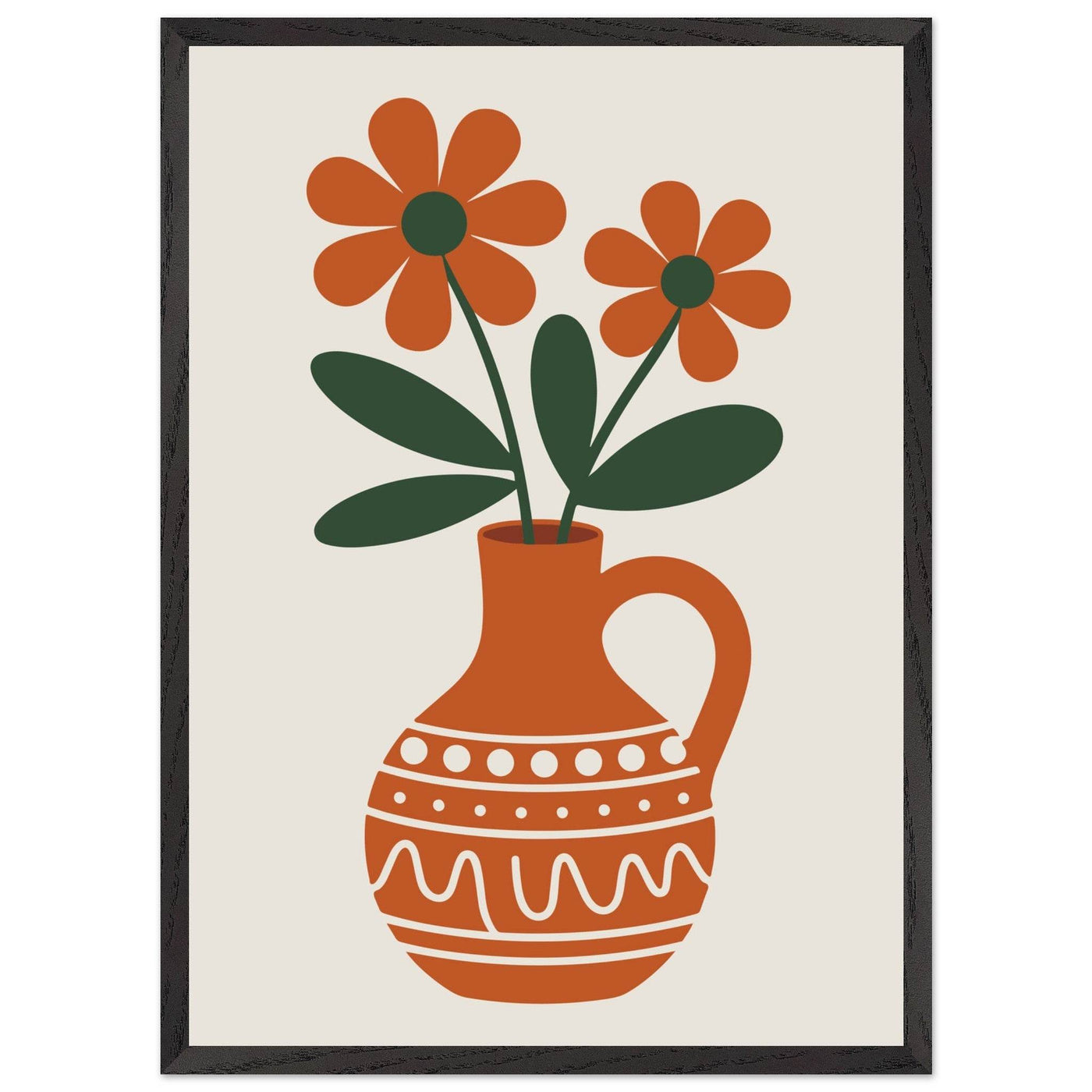 Abstract Floral Vase Art - Vibrantwalls