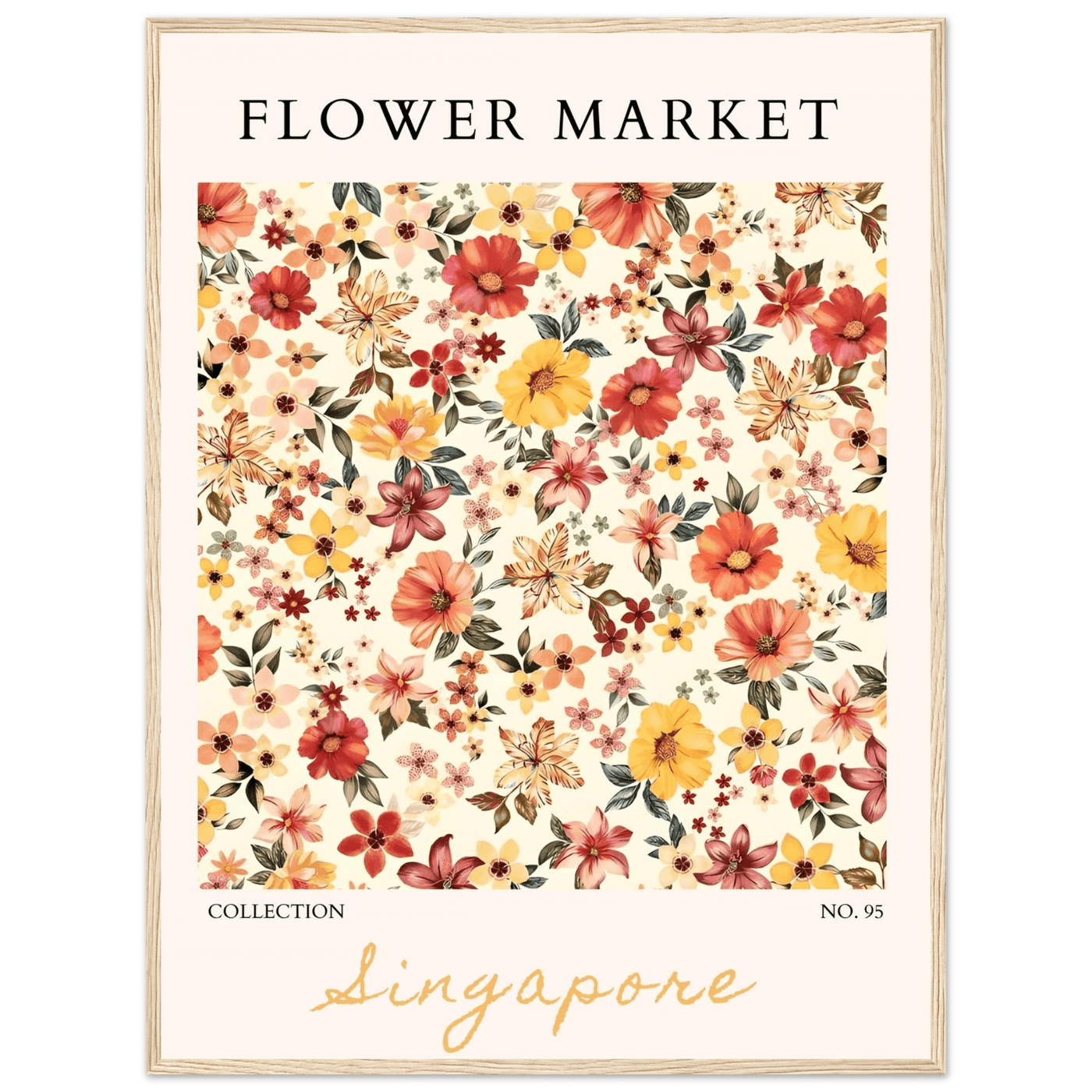 Flower Market Collection Framed Posters – Vibrant Floral Art Prints | Ready-to-Hang in Your Choice of Frame - Vibrantwalls