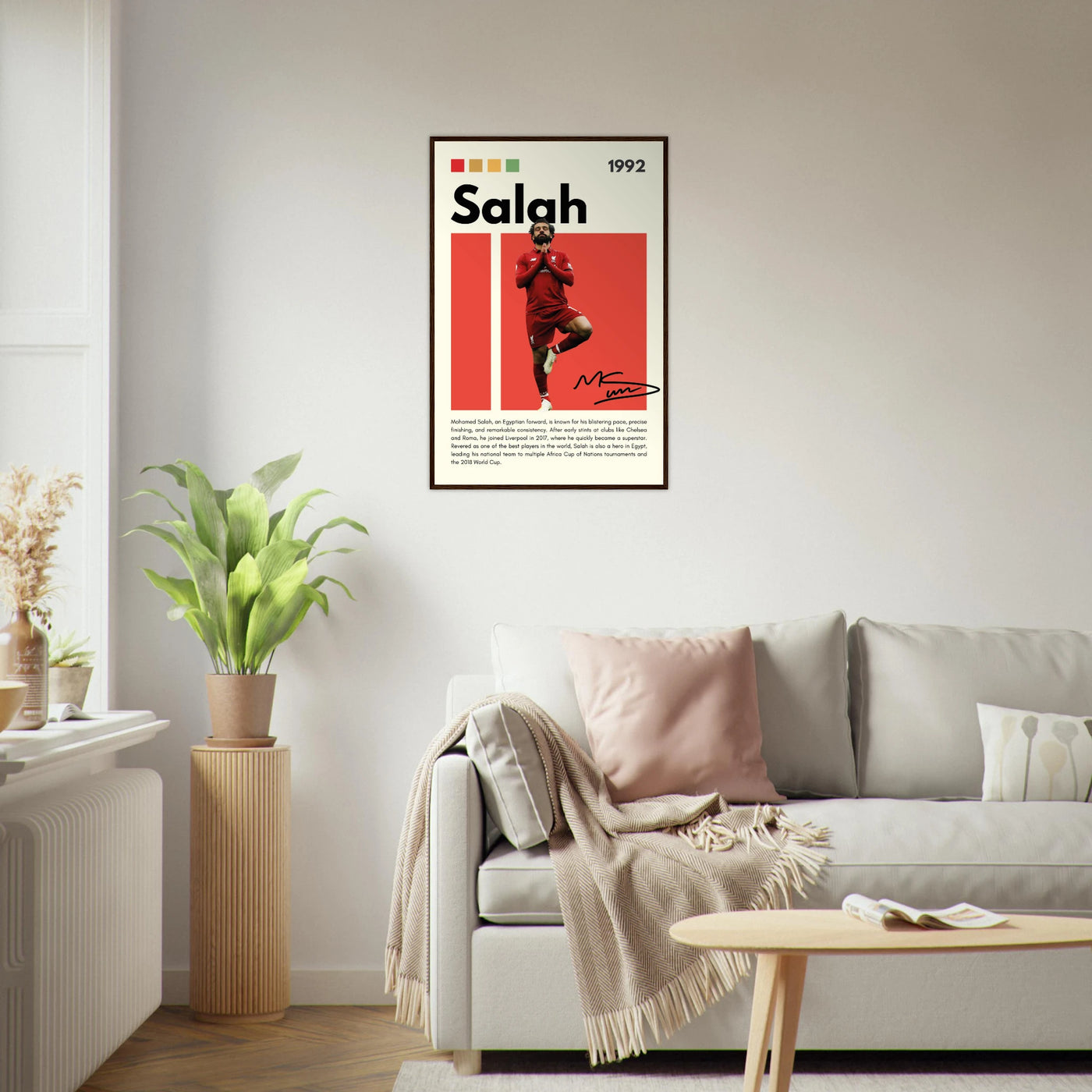 Mohamed Salah Liverpool FC Framed Poster – Iconic Yoga Pose Football Art Print Vibrantwalls