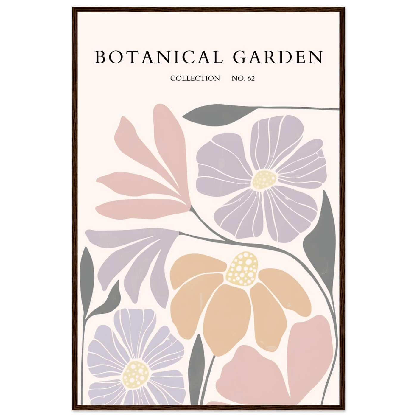 Botanical Garden Framed Posters – Soft Hues & Abstract Floral Prints | Ready-to-Hang Wall Art - Vibrantwalls