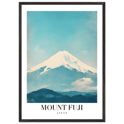 Mount Fuji Japan Framed Poster – Serene Vintage Travel Wall Art with Wooden Frame - Vibrantwalls