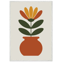 Floral Pot Abstract Botanical Decor Wall Art - Vibrantwalls