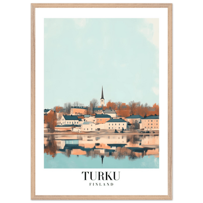 Turku Finland Framed Poster – Serene Nordic Travel Wall Art with Wooden Frame - Vibrantwalls