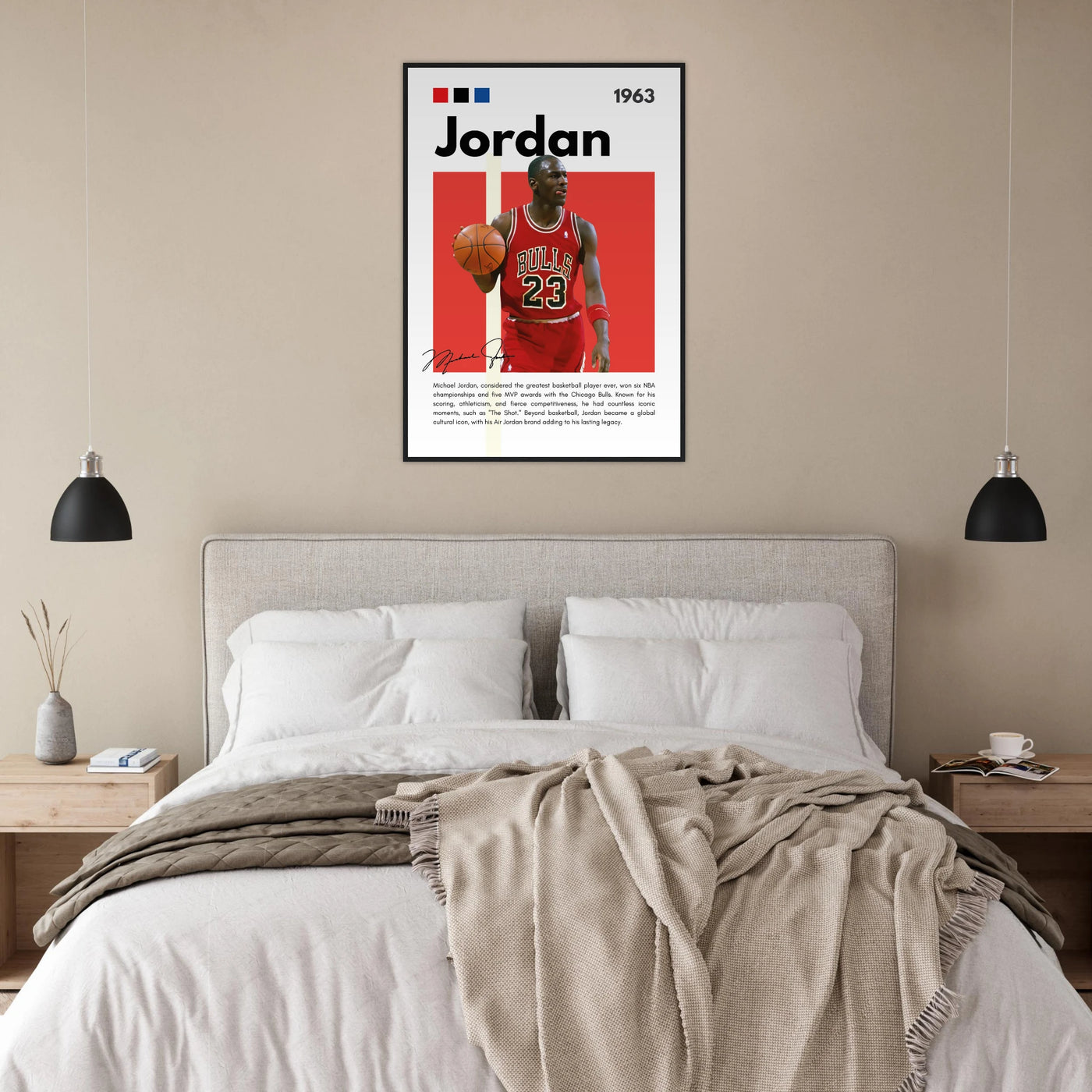 Michael Jordan Air Jordan Bulls Retro Print Vibrantwalls