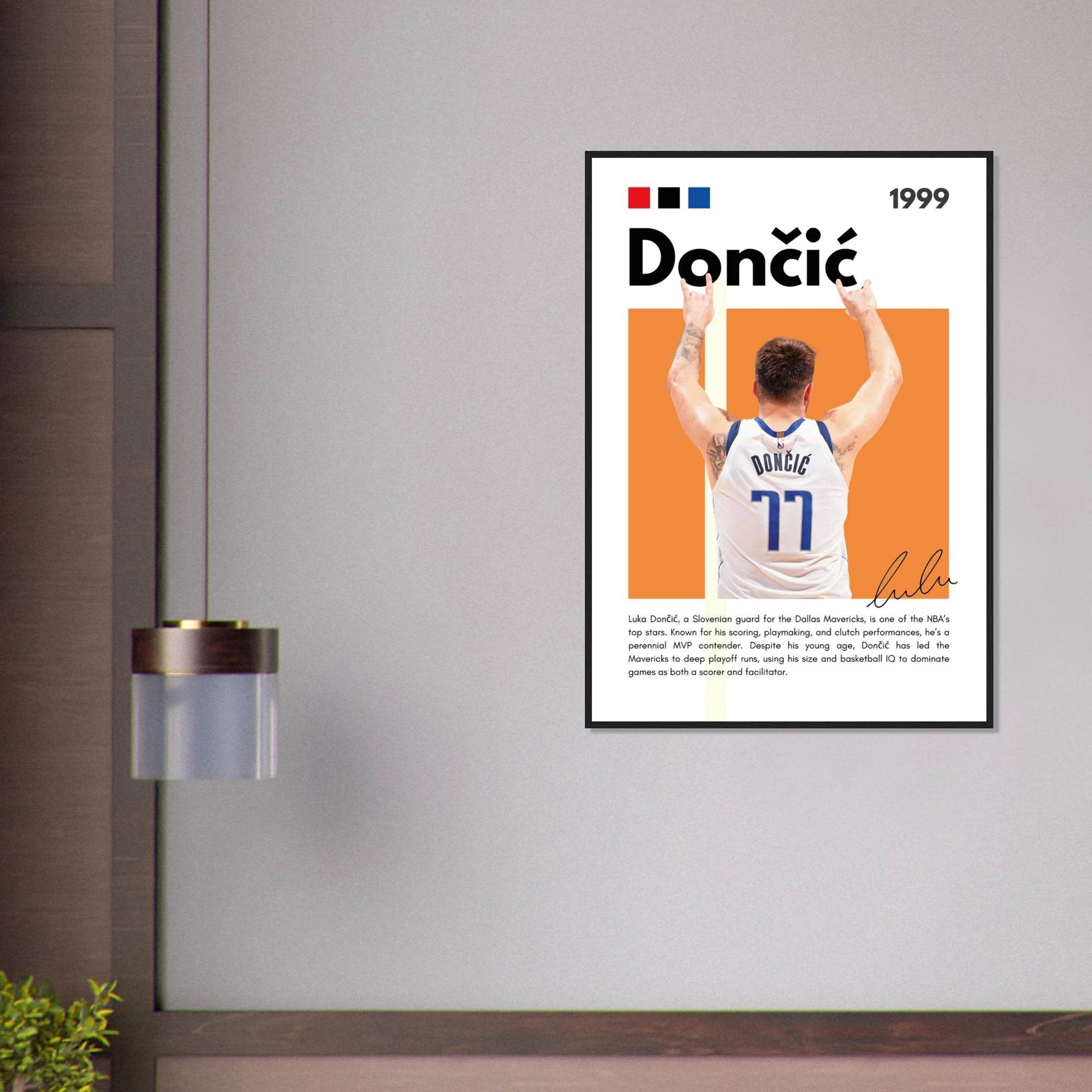 Luka Dončić El Matador Mavericks Framed Poster Vibrantwalls