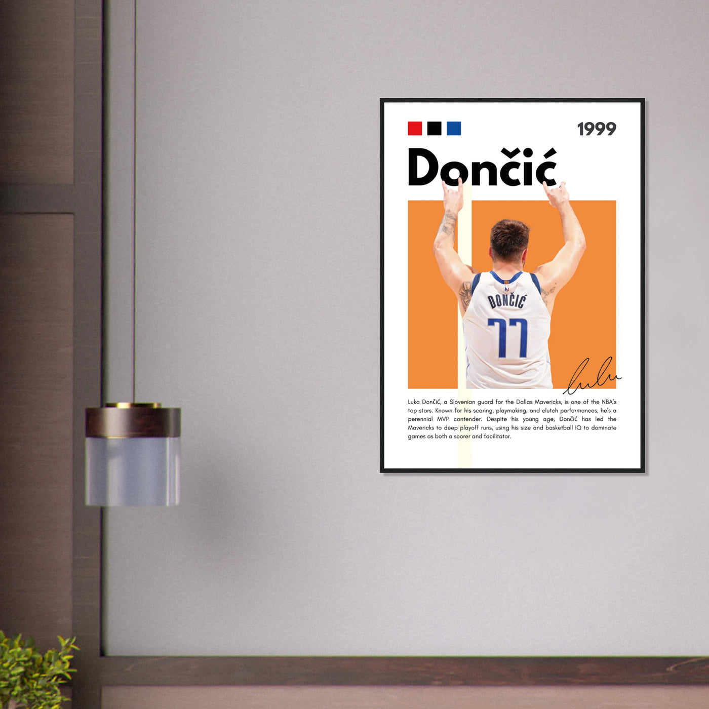 Luka Dončić El Matador Mavericks Framed Poster Vibrantwalls