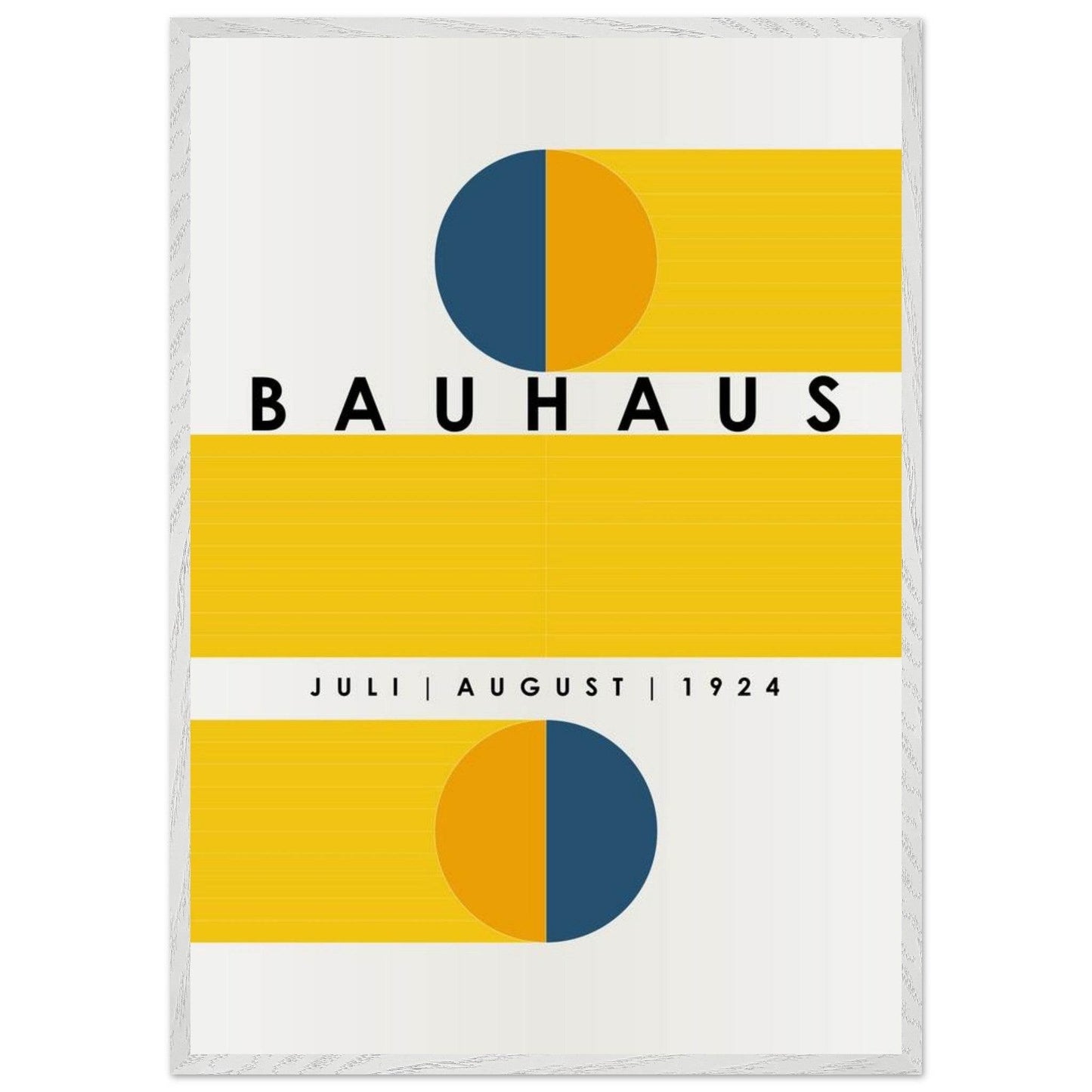 Bauhaus Blue Tunnel Geometric Movement Style Design Wall Art - Vibrantwalls