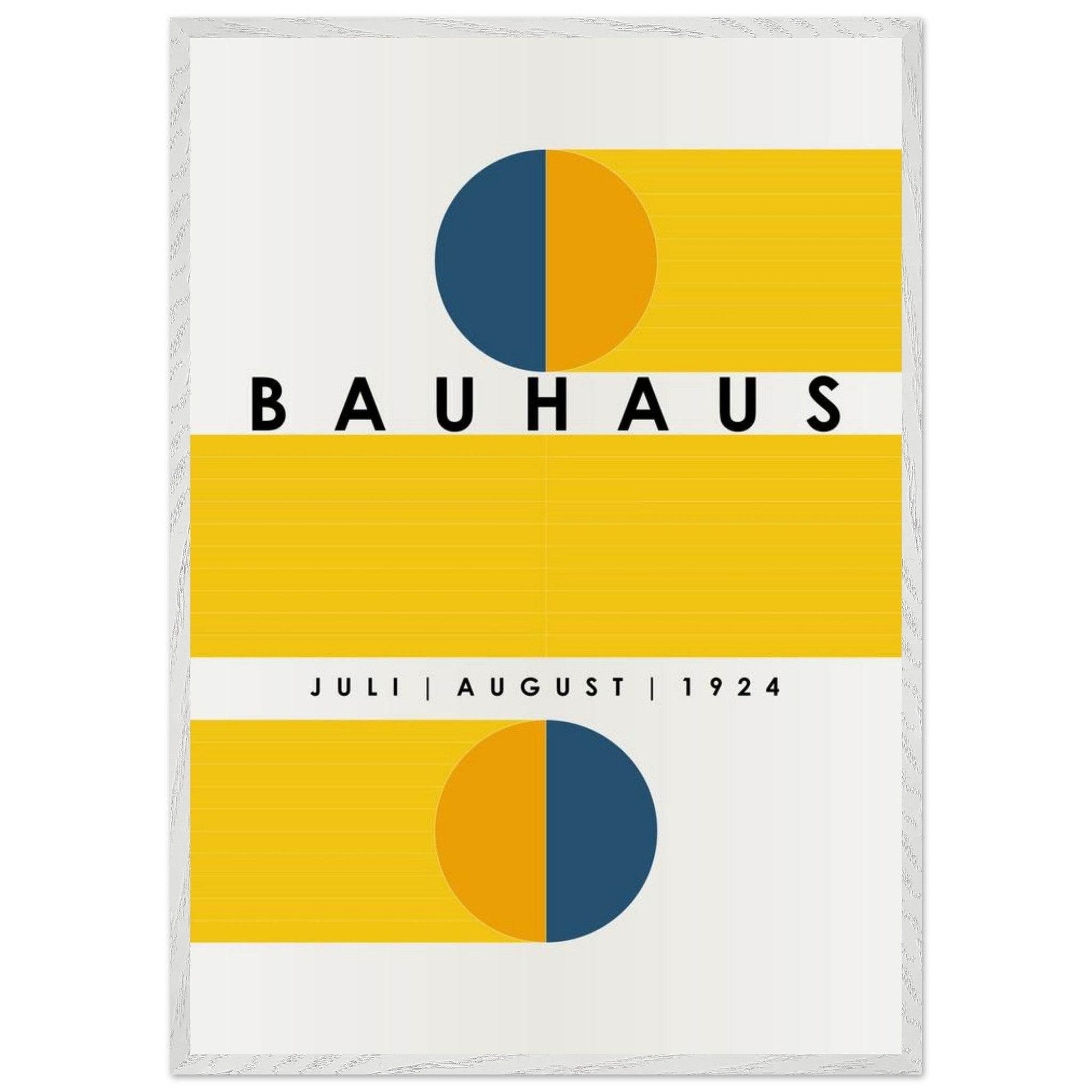 Bauhaus Blue Tunnel Geometric Movement Style Design Wall Art - Vibrantwalls