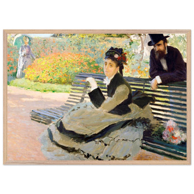 Camille Monet Garden Bench Art – Exquisite Artwork for Garden Lovers - Vibrantwalls