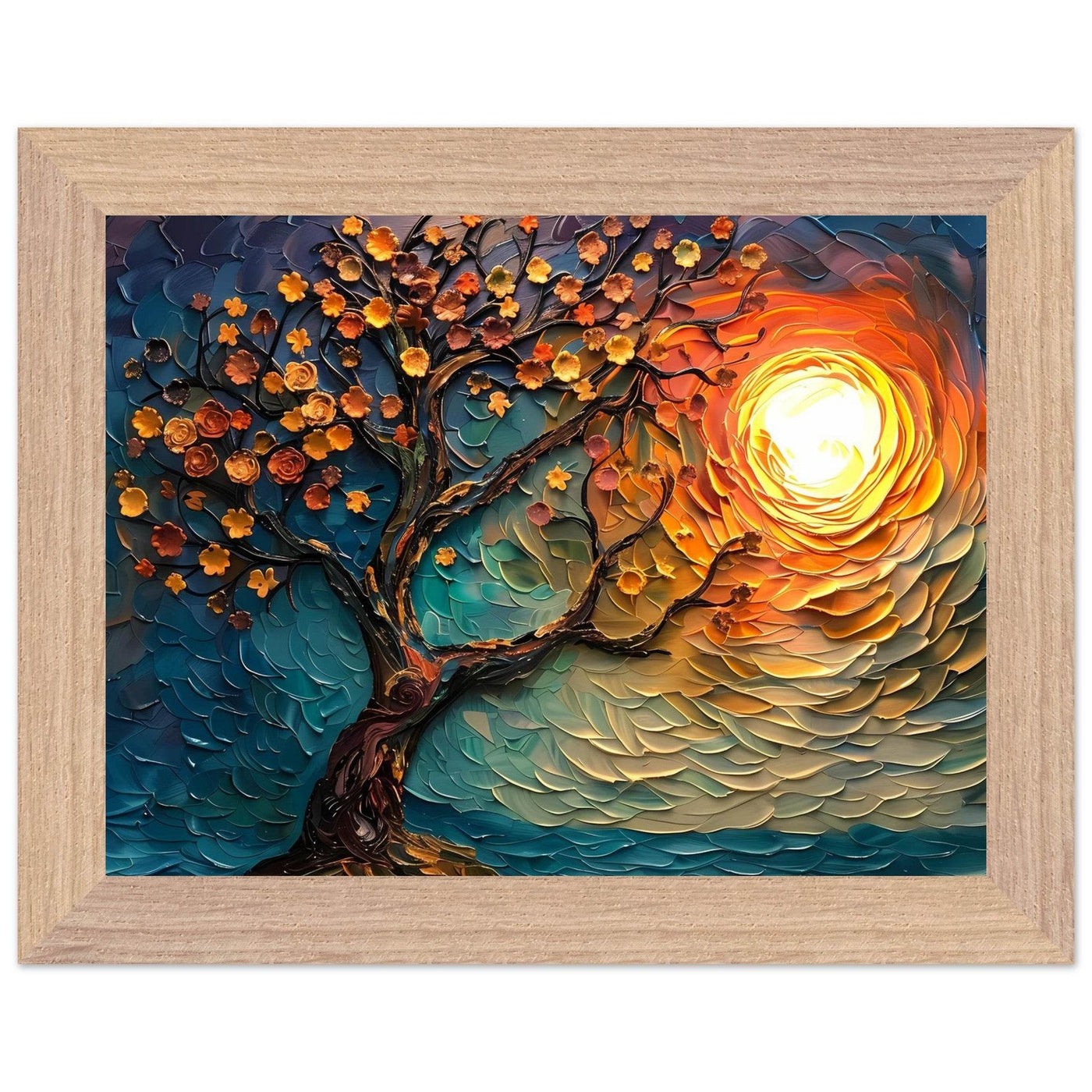 Tree of Life Textured Sunset Palette - Vibrantwalls